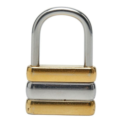 Cartier Trinity Cadena Padlock Motif Key Ring Charm Gold Silver Plated Metal 1