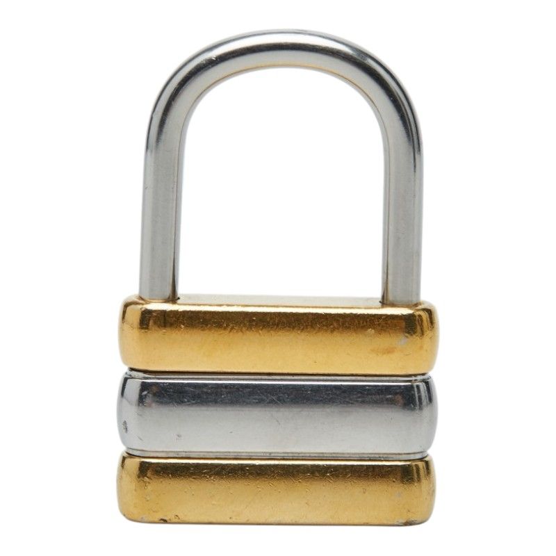 Cartier Trinity Cadena Padlock Motif Key Ring Charm Gold Silver Plated Metal 1 — view 2