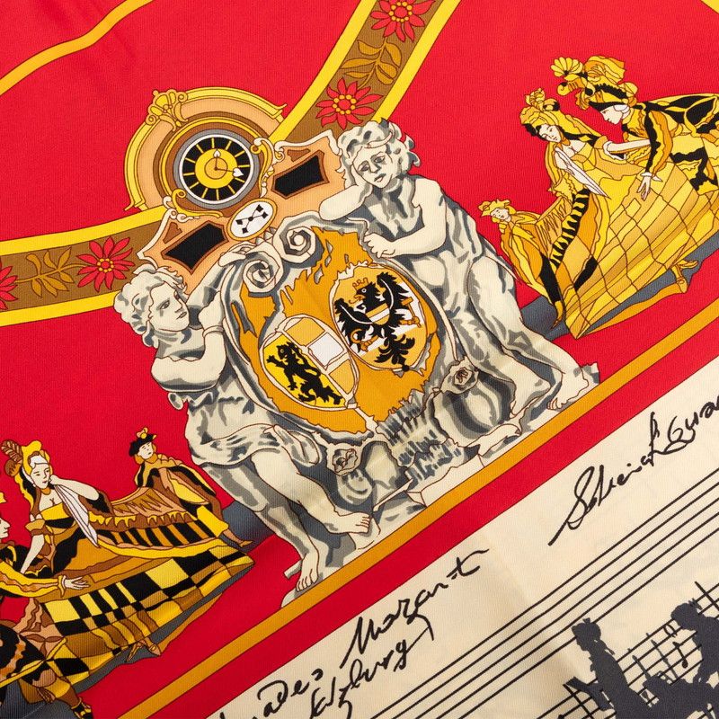 Hermes Carre 90 in Salzburg Scarf Large Red Silk — view 4