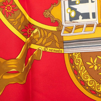 Hermes Carre 90 in Salzburg Scarf Large Red Silk — view 6