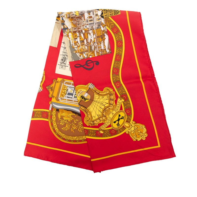 Hermes Carre 90 in Salzburg Scarf Large Red Silk — view 2