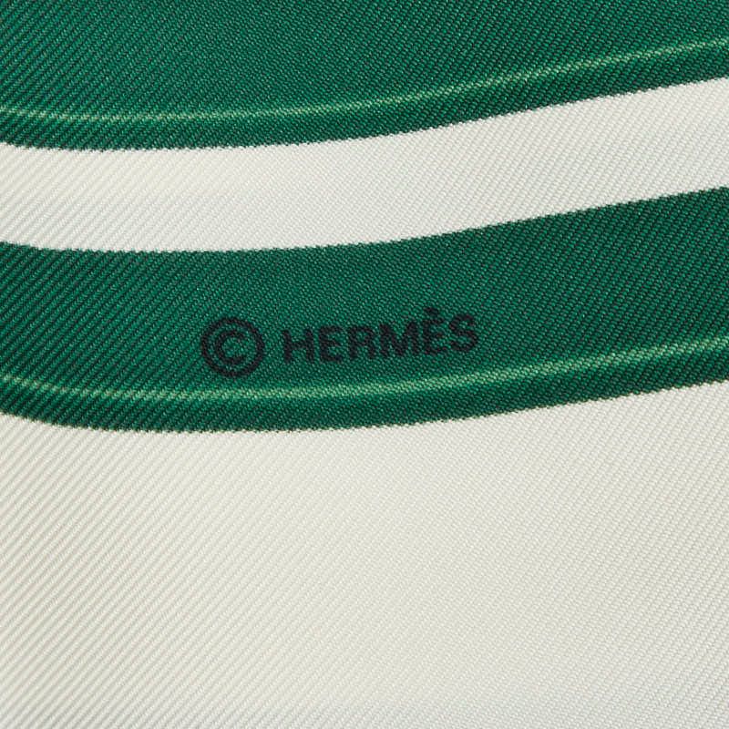 Hermes Carre 90 Brides de Gala Ceremonial Bridle Scarf Green Multi Color — view 5