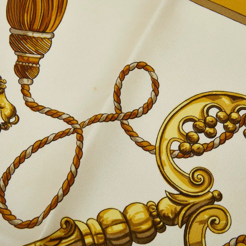 Hermes Carre 90 les Cles the Keys Key Scarf Yellow Multi Color — view 5