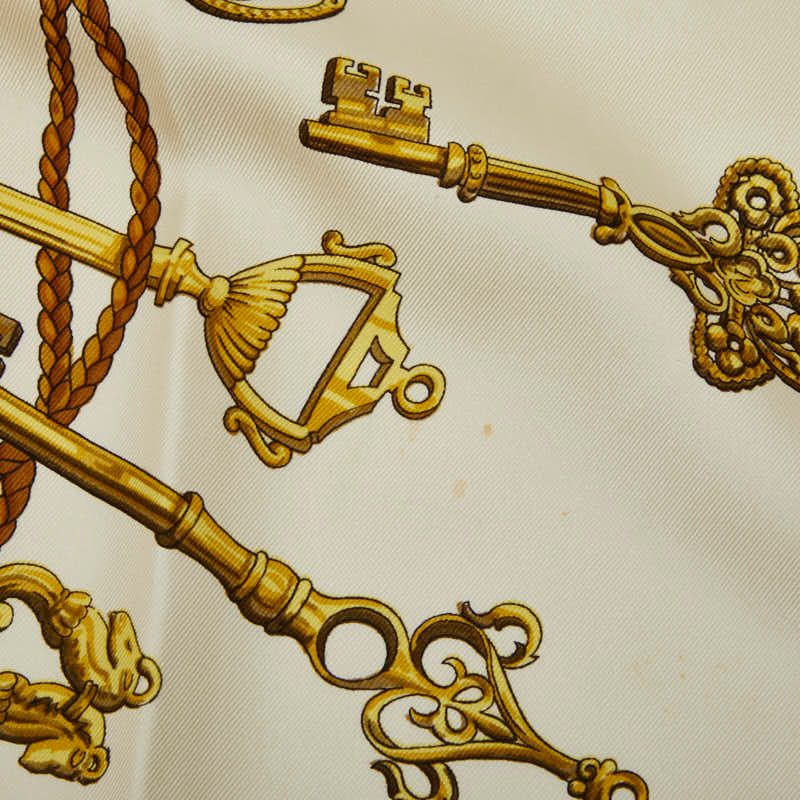 Hermes Carre 90 les Cles the Keys Key Scarf Yellow Multi Color — view 4