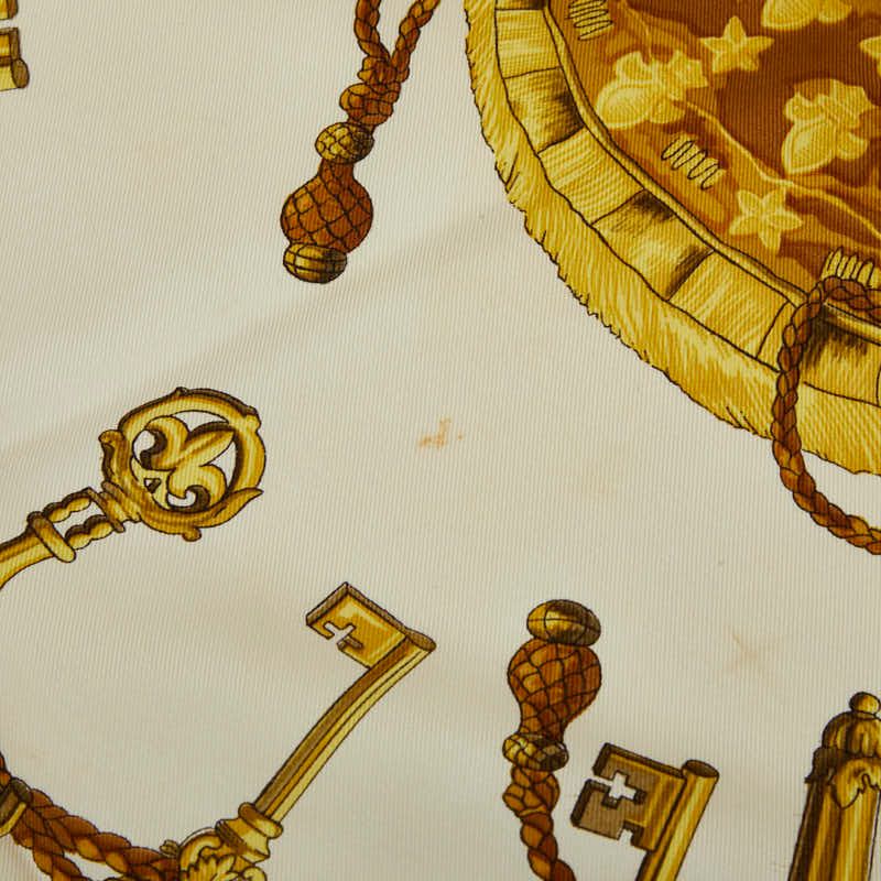 Hermes Carre 90 les Cles the Keys Key Scarf Yellow Multi Color — view 3