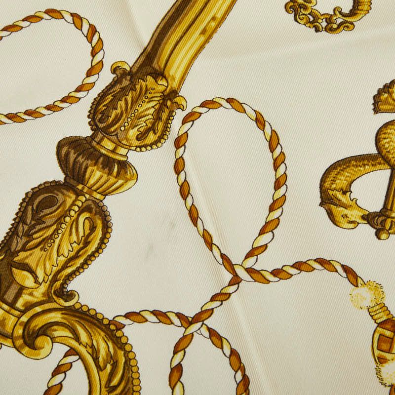 Hermes Carre 90 les Cles the Keys Key Scarf Yellow Multi Color — view 2