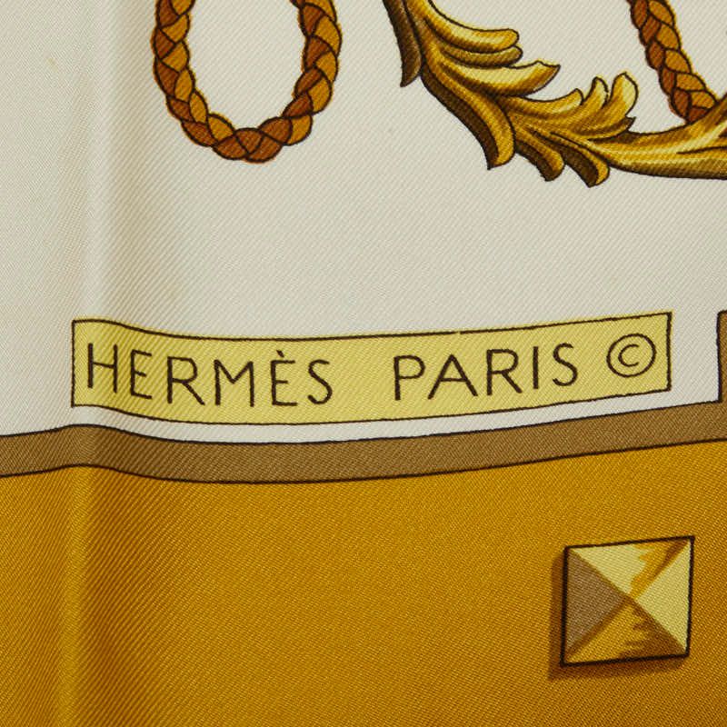 Hermes Carre 90 les Cles the Keys Key Scarf Yellow Multi Color — view 6