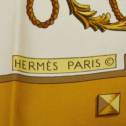 Hermes Carre 90 les Cles the Keys Key Scarf Yellow Multi Color — view 6