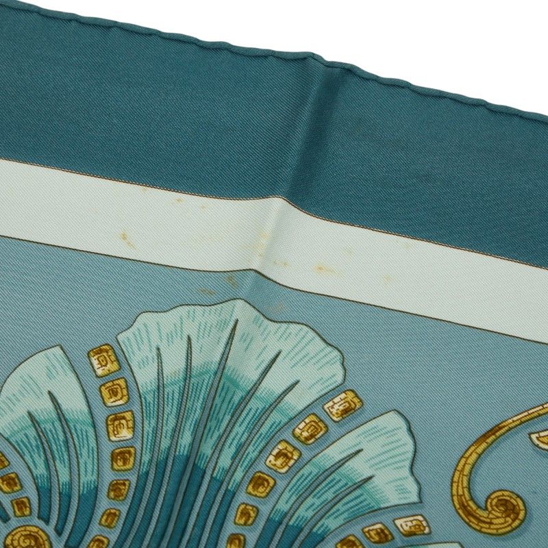 Hermes Carre 90 Cheval Turc Turkish Horse Scarf Green Multi Color — view 2