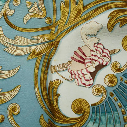 Hermes Carre 90 Cheval Turc Turkish Horse Scarf Green Multi Color — view 4