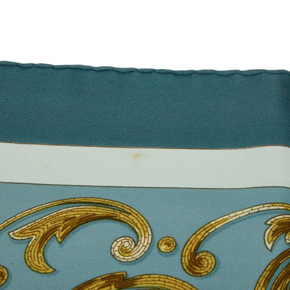 Hermes Carre 90 Cheval Turc Turkish Horse Scarf Green Multi Color — view 3