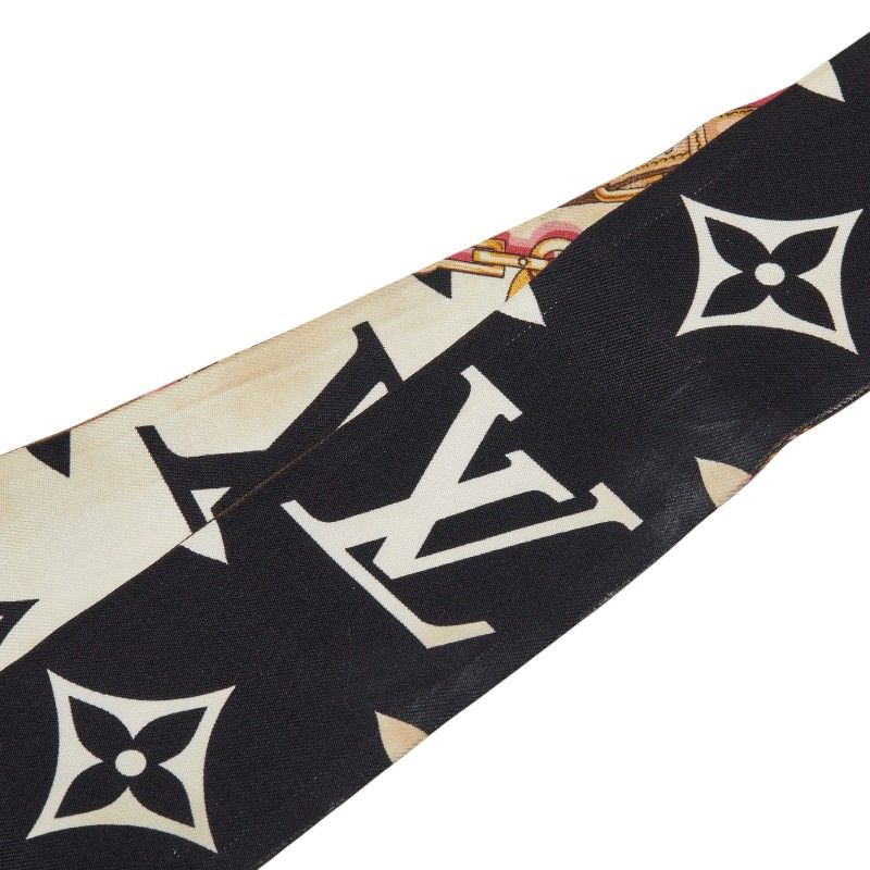 Louis Vuitton Monogram Bandeau BB Ultimate Scarf Black Brown Multi Color — view 4