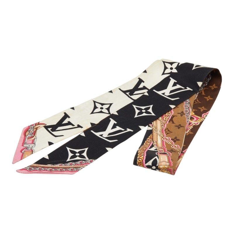 Louis Vuitton Monogram Bandeau BB Ultimate Scarf Black Brown Multi Color — view 2