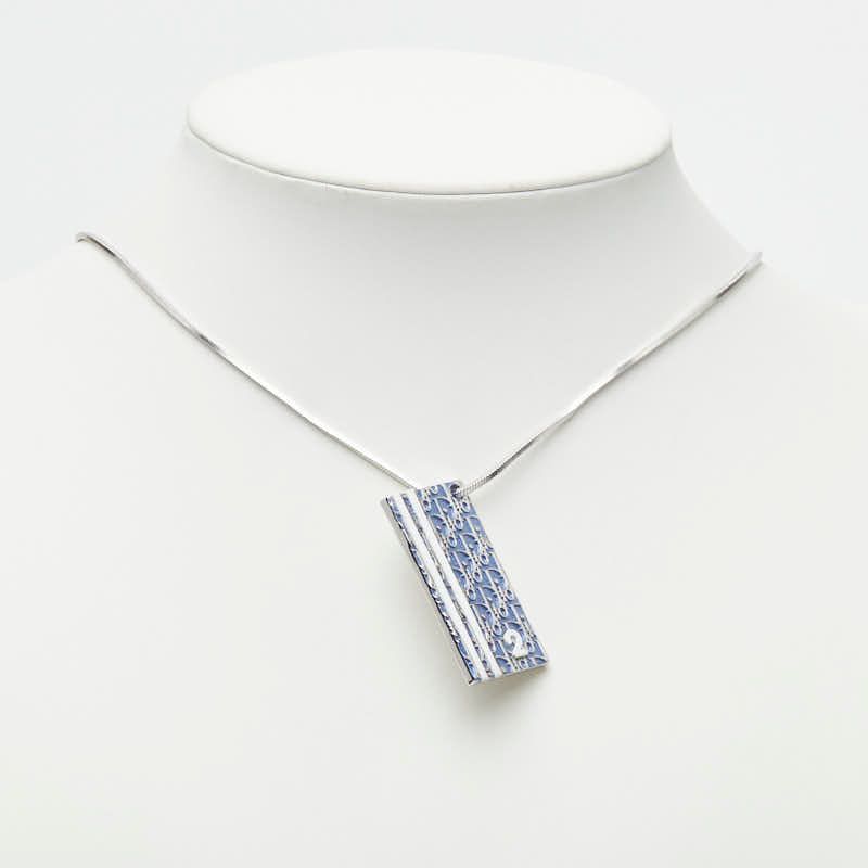 Dior Trotter Number 2 Necklace Silver Blue White Metal — view 6