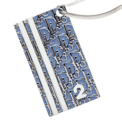 Dior Trotter Number 2 Necklace Silver Blue White Metal — view 2