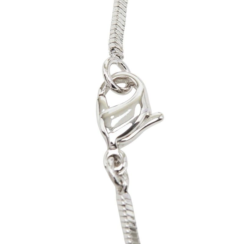 Dior Trotter Number 2 Necklace Silver Bordeaux White Metal — view 3