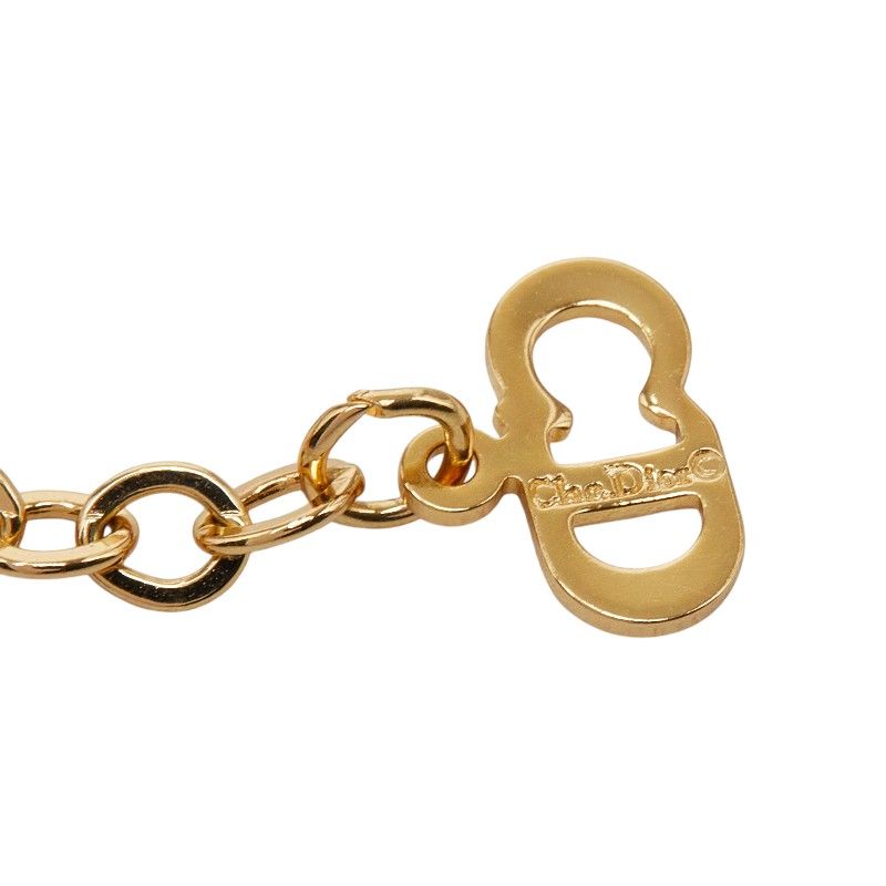 Dior Heart Motif Pendant Gold Plated Rhinestone — view 6