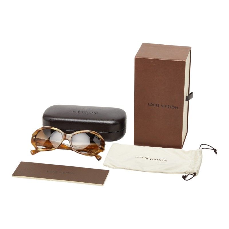 Louis Vuitton Spson Long Sunglasses Gradient Lens Brown Gold Acetate 1- Eyewear — view 8