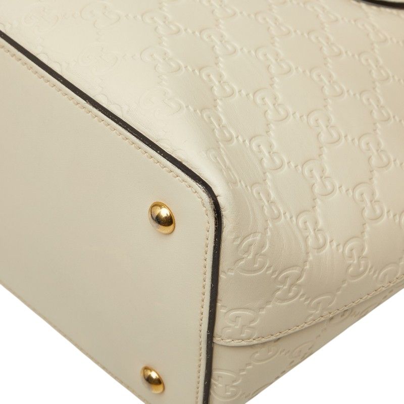 Gucci Guccissima 2-Way Shoulder Bag White Leather — view 4