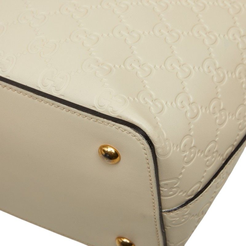 Gucci Guccissima 2-Way Shoulder Bag White Leather — view 6