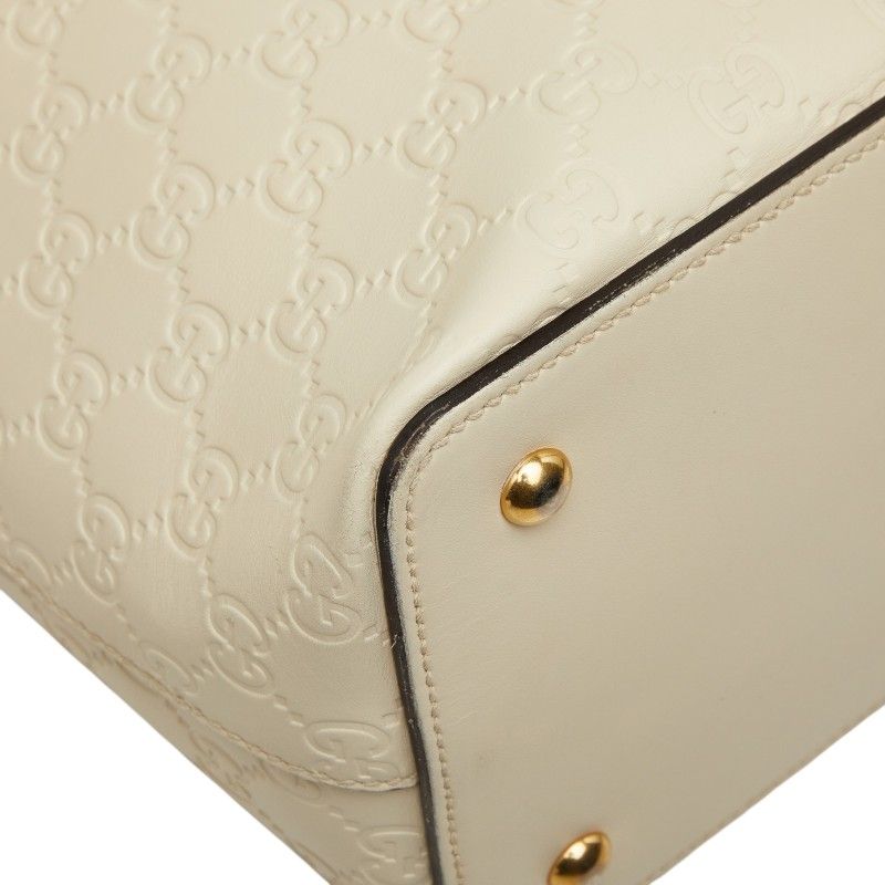 Gucci Guccissima 2-Way Shoulder Bag White Leather — view 5