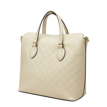 Gucci Guccissima 2-Way Shoulder Bag White Leather — view 2