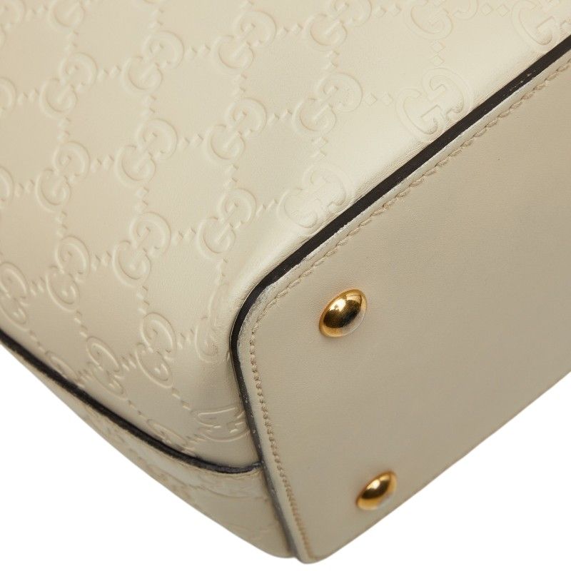 Gucci Guccissima 2-Way Shoulder Bag White Leather — view 7