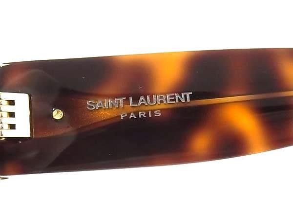 Saint Laurent Sunglasses SL Clear Brown Lens Green Acetate Tortoiseshell Eyewear — view 5