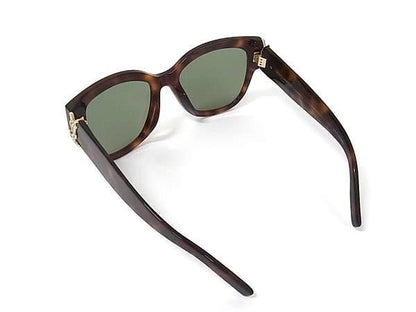 Saint Laurent Sunglasses SL Clear Brown Lens Green Acetate Tortoiseshell Eyewear — view 2