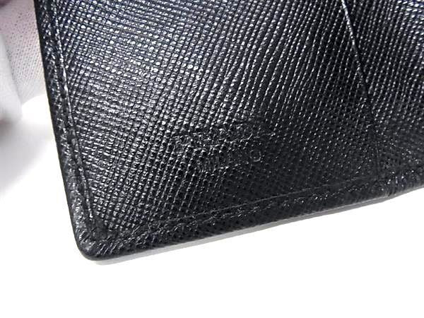 Prada Key Case Triangle Logo Black Tessuto Nylon Leather 6 Row Mark Silver — view 4