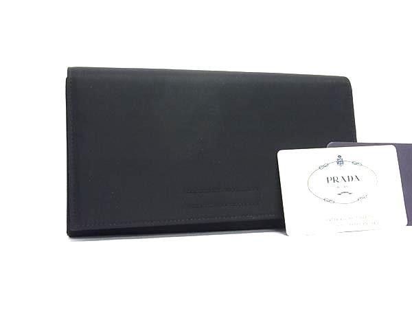 Prada Wallet Triangle Logo Black Tessuto Nylon Bifold Mark