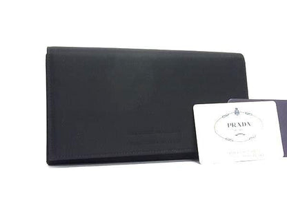 Prada Wallet Triangle Logo Black Tessuto Nylon Bifold Mark