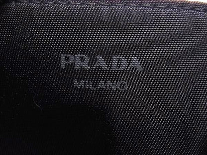 Prada Wallet Triangle Logo Black Tessuto Nylon Bifold Mark — view 6