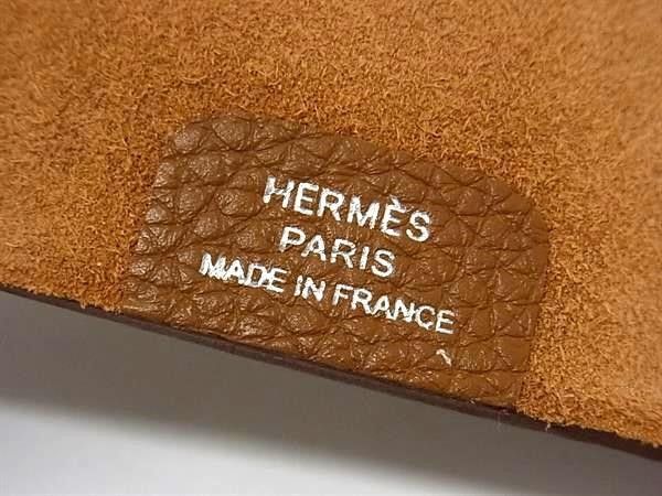 Hermes Notebook Cover Ulysse PM Brown Togo Stationery Silver Shoulder — view 6
