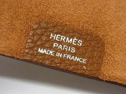 Hermes Notebook Cover Ulysse PM Brown Togo Stationery Silver Shoulder — view 6