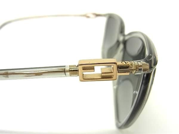 Fendi Sunglasses Zucca S Clear Lens Gray Acetate Eyewear — view 3