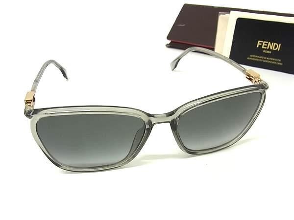 Fendi Sunglasses Zucca S Clear Lens Gray Acetate Eyewear