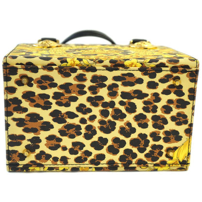 Versace Handbag Vanity Pouch Box Sun God Yellow Gold Black Leopard Print — view 4