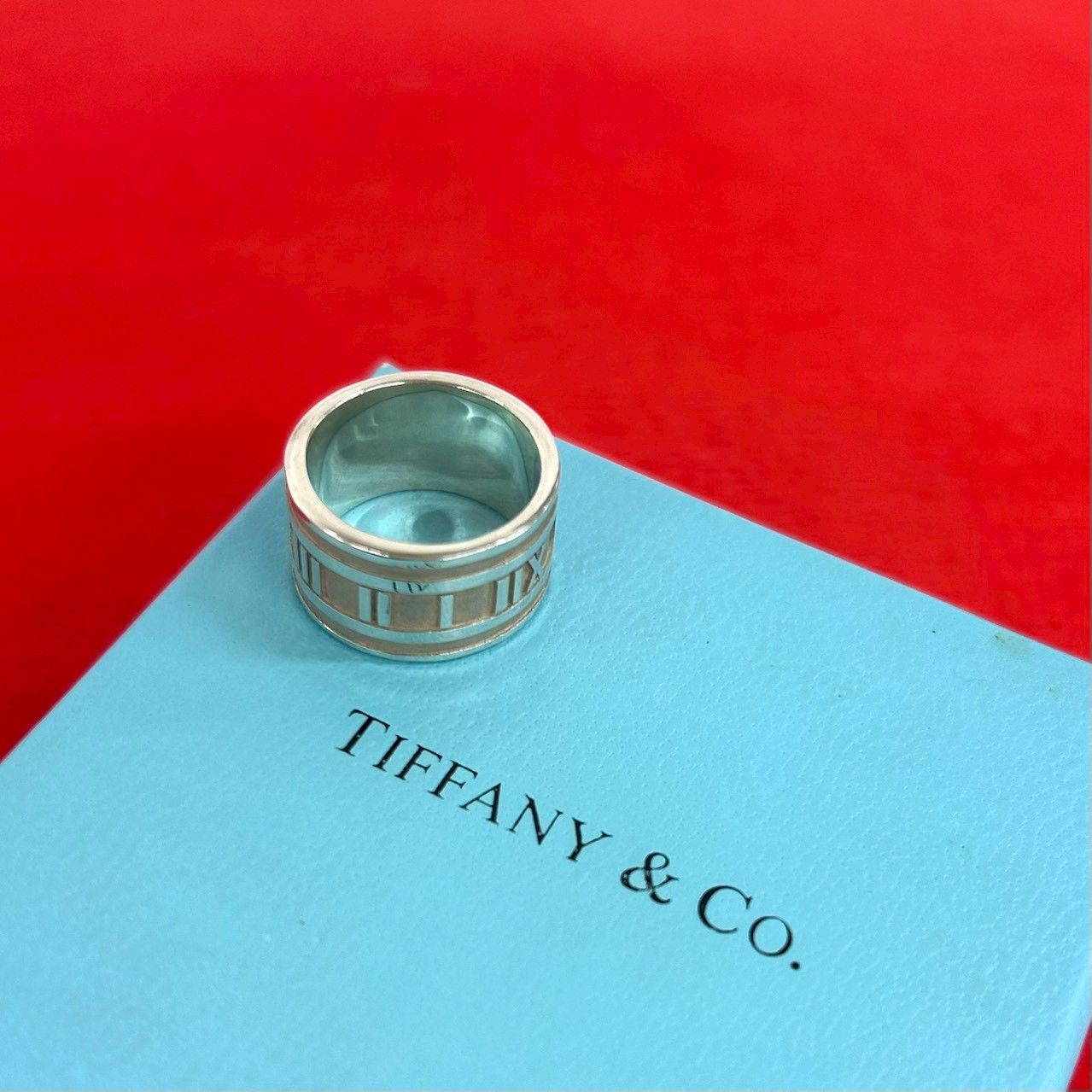 Tiffany & Co Wide Atlas Ring 925 Sterling Silver