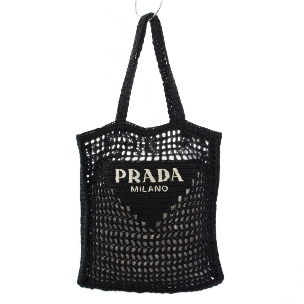 Prada Crochet Tote Black KH