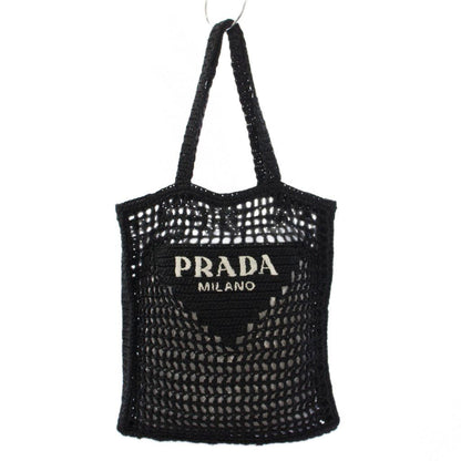 Prada Crochet Tote Black KH