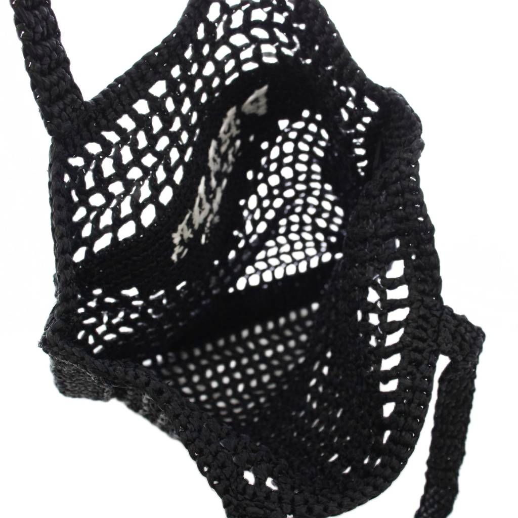 Prada Crochet Tote Black KH — view 6