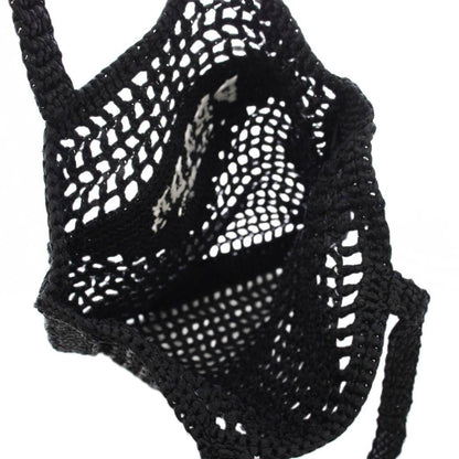 Prada Crochet Tote Black KH — view 6
