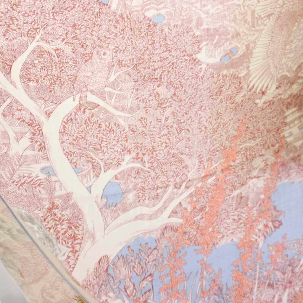 Hermes Carre Retour a la Nature Scarf White KH — view 3