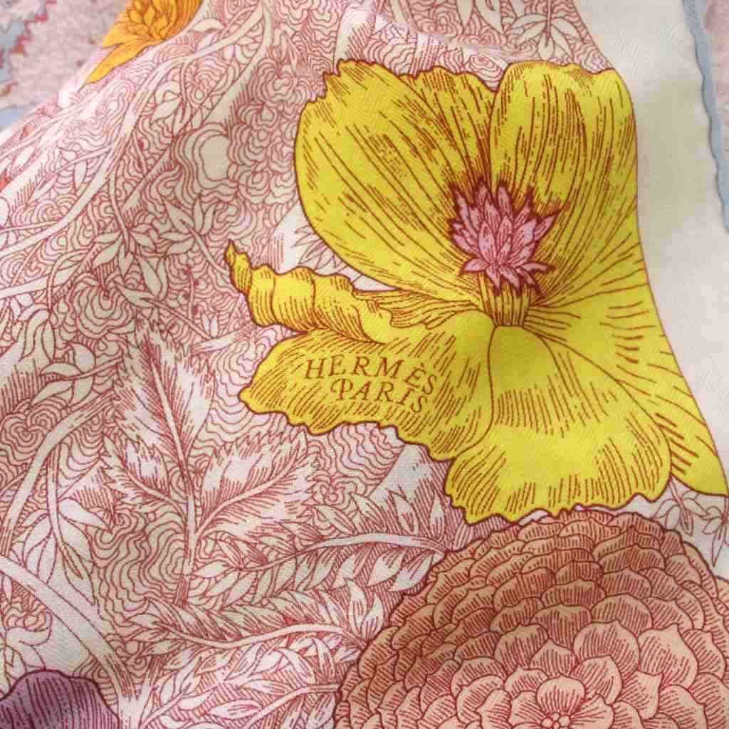 Hermes Carre Retour a la Nature Scarf White KH — view 5