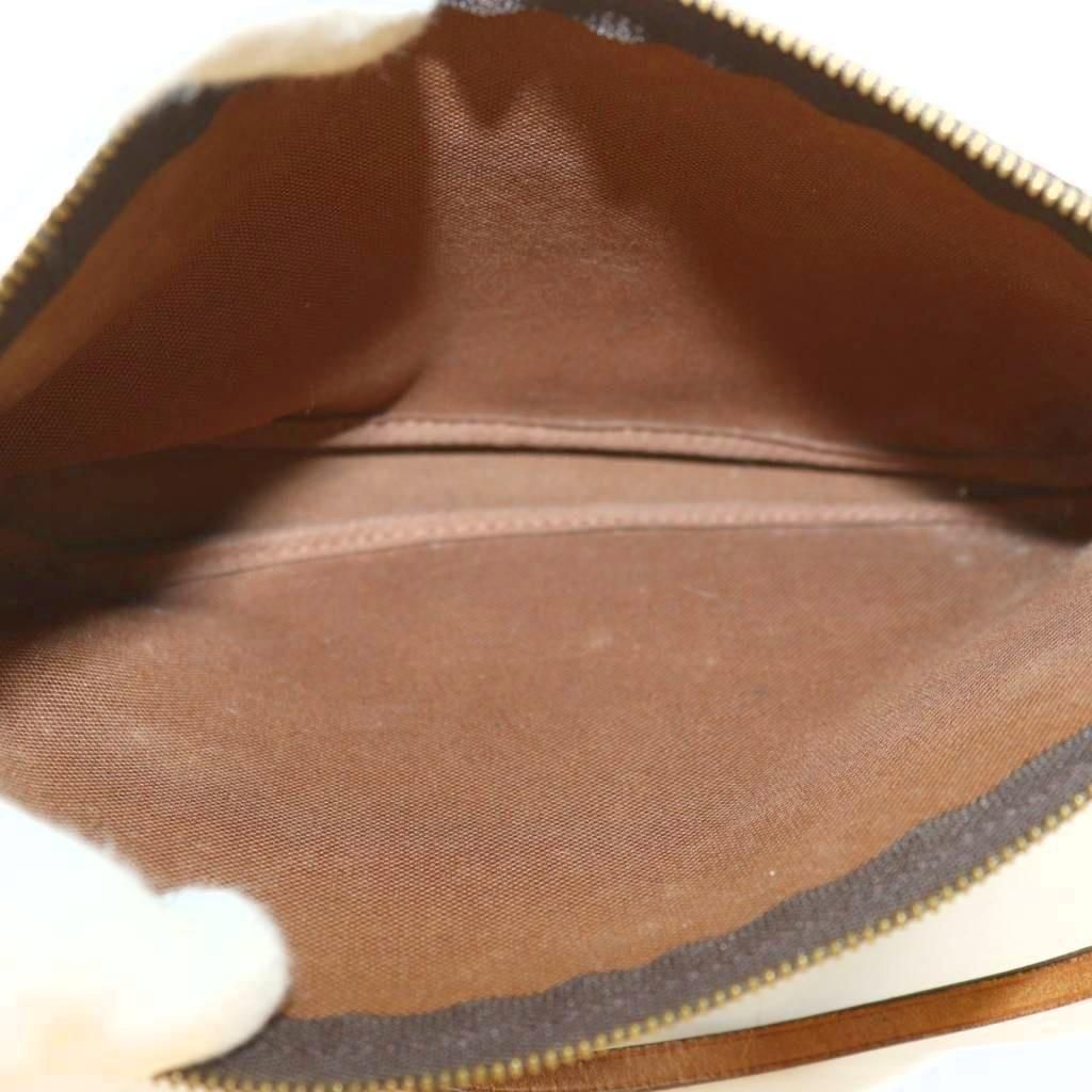 Louis Vuitton Monogram Pochette Accessoire Handbag One Handle Canvas Logo Brown — view 5