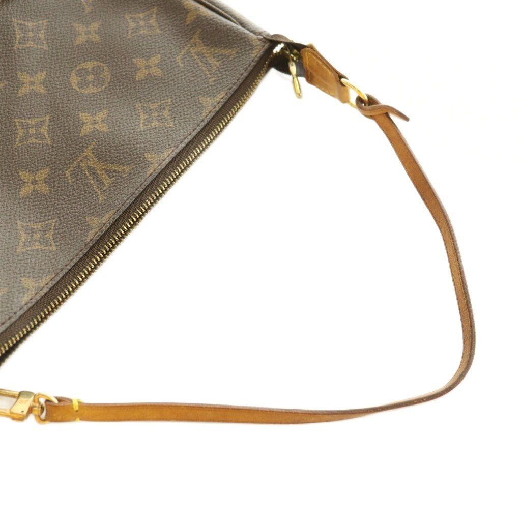 Louis Vuitton Monogram Pochette Accessoire Handbag One Handle Canvas Logo Brown — view 6