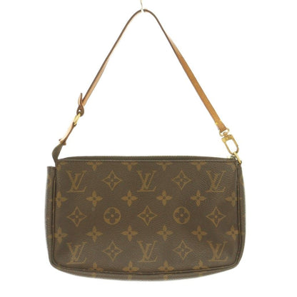 Louis Vuitton Monogram Pochette Accessoire Handbag One Handle Canvas Logo Brown — view 3