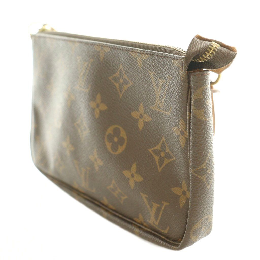 Louis Vuitton Monogram Pochette Accessoire Handbag One Handle Canvas Logo Brown — view 2
