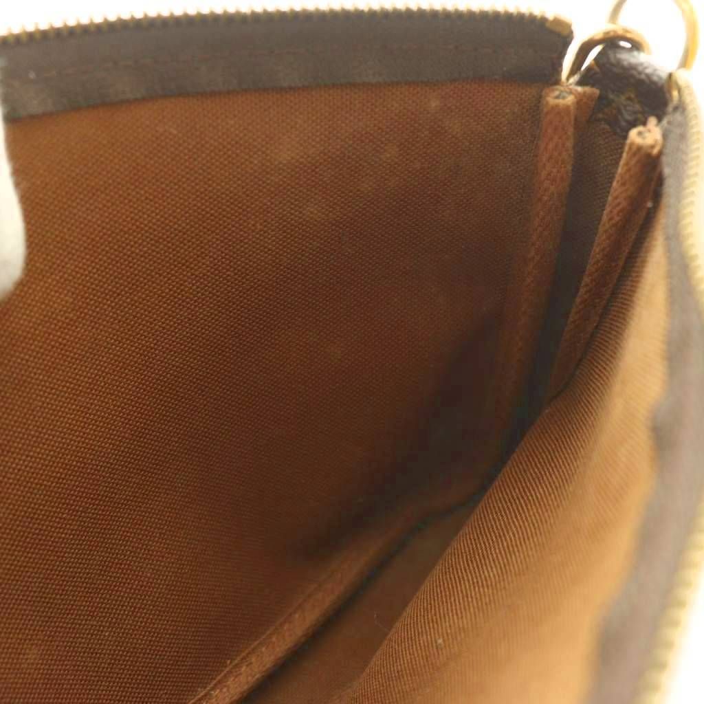 Louis Vuitton Monogram Pochette Accessoire Handbag One Handle Canvas Logo Brown — view 8